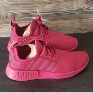 New Adidas NMD R1 Burgundy Red Sneakers